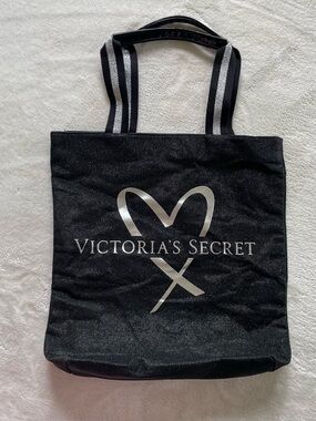 Victoria’s Secret Black Bedazzled Travel Tote Bag